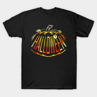 Pumpkin Drawing Halloween T-Shirt